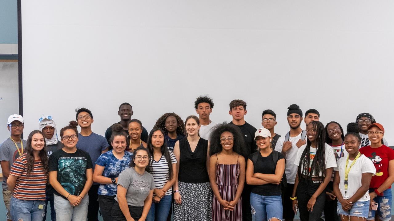 Members of the UC Davis SMASH Academy researched and shared real-world engineering-based solutions to sustainability challenges. Photos: UC Davis/Josh Moy. SMASH Academy