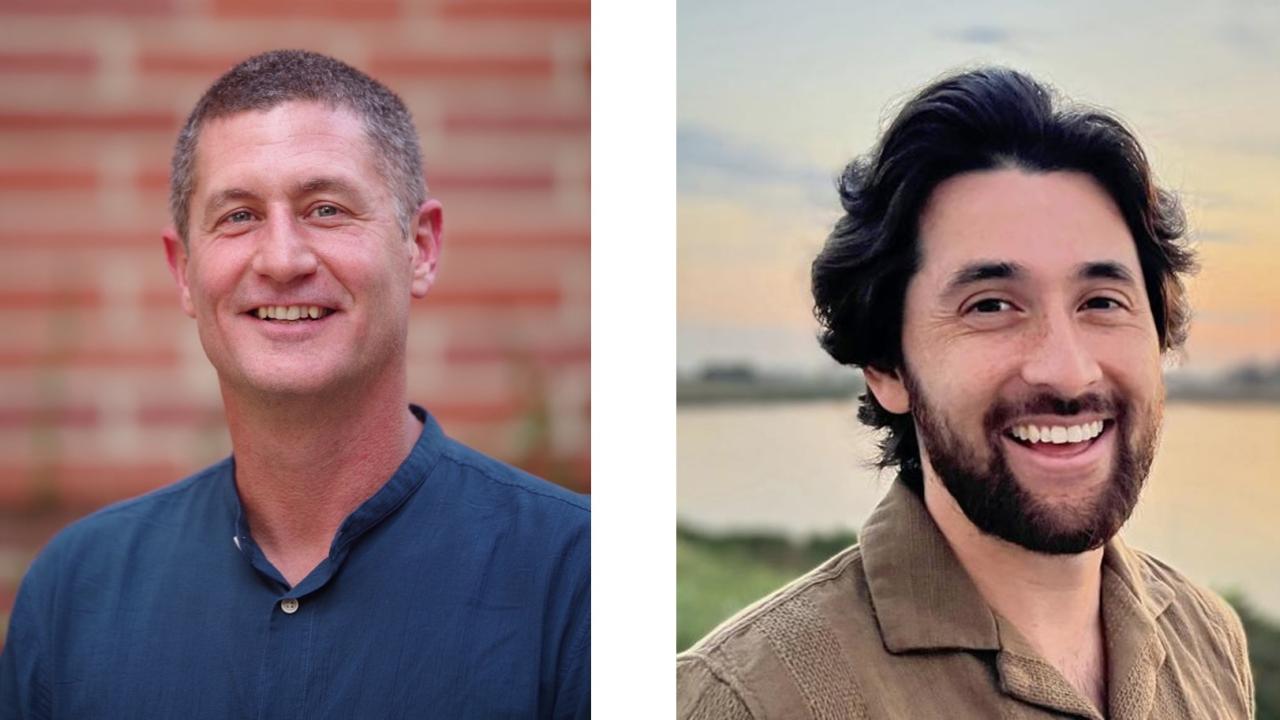 Photos of professors Alvar Escriva-Bou (left) and Casey de Finnda (right)