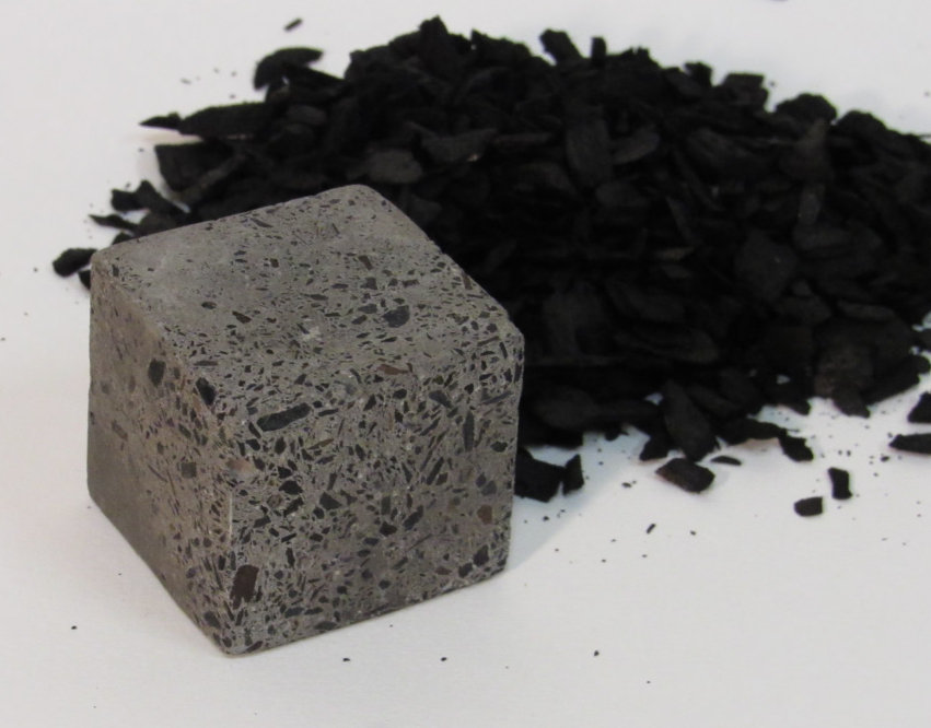 Concrete made with biochar (heat-treated biomass). (Courtesy of Sabbie Miller)