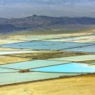 Photograph of lithium being extracted from brine at Silver Peak, Nevada, currently the only active lithium resource in the U.S.